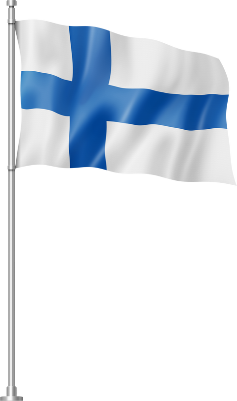 Finnish flag isolated on white